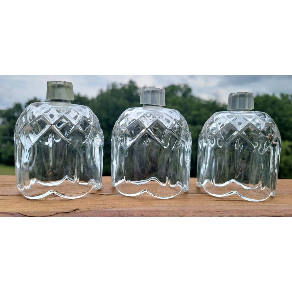 Home Interiors Crystal Votive Cups Set of 3 # 1142BD Made USA Cottagecore 90s